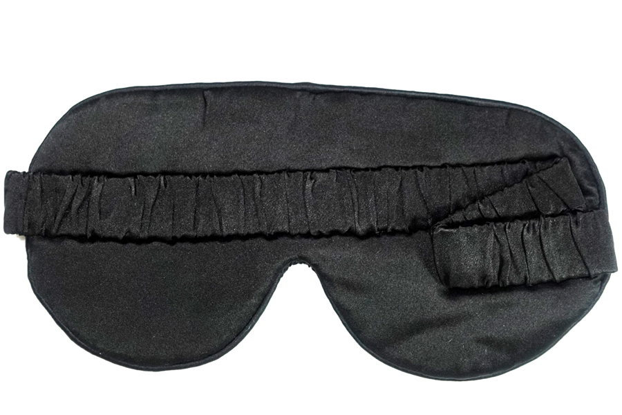 Black Pure Silk Eye Mask Indigo Silks